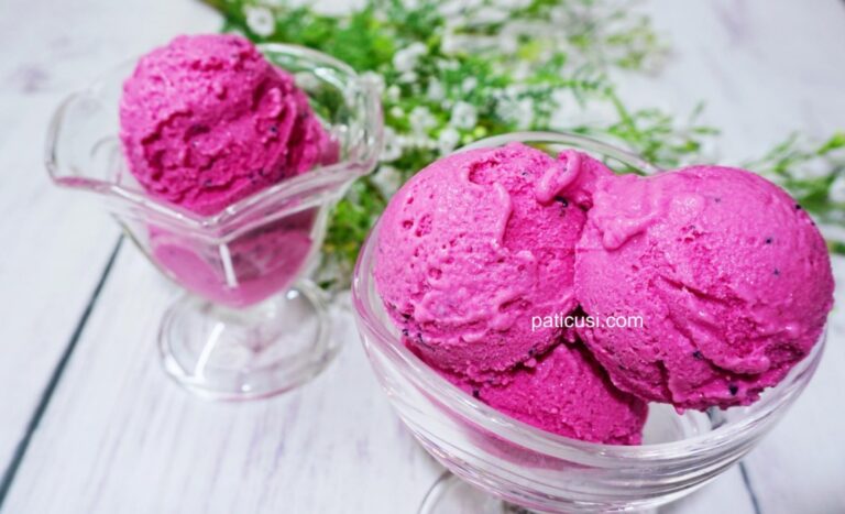 Kem thanh long ( dragon fruit ice cream)